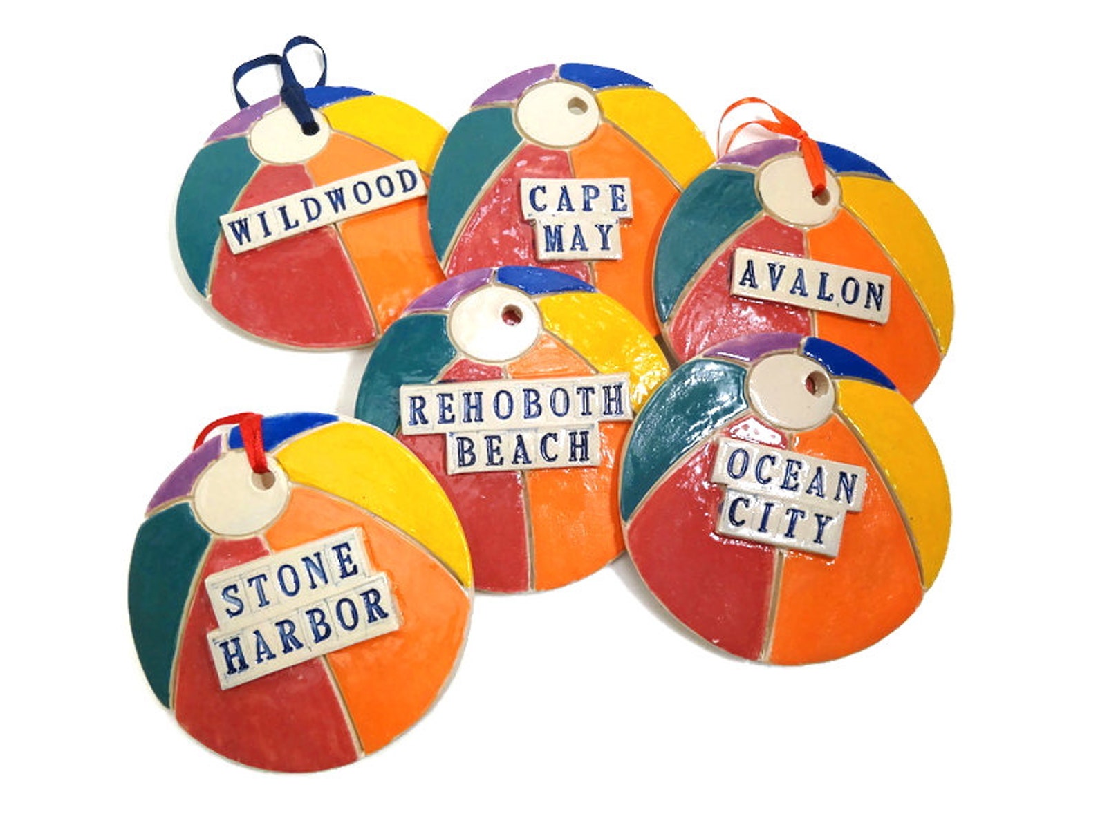 Beach Ball Ornament Beach House Decor Summer Decor Beach Etsy