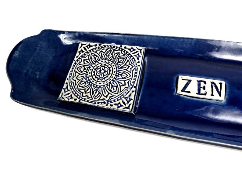 Boho Dorm D\u00e9cor Incense Plate Meditation Altar Yoga Teacher Gift Buddhist Decor Zen Dish Mandala Plate Bohemian Decor College D\u00e9cor