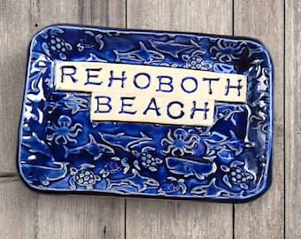 Rehoboth Beach Dish, Delaware Beach House Decor, Beach Lover Gift, Nautical Decor, Beach Cottage Dining