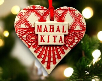 Mahal Kita Ornament, Filipino I Love You, Wedding Favor, Philippines Decor, Travel Souvenir