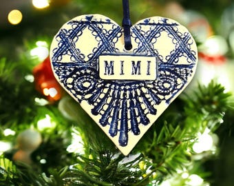 Mimi Ornament, Tree Ornament, Pregnancy Reveal, New Grandmother, Baby Announcement, Christmas Ornament, New Grandparent