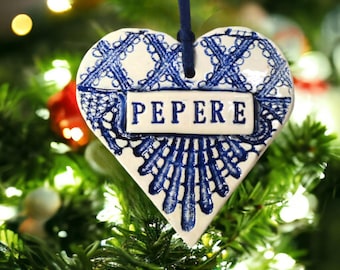 Pepere Ornament, französischer Großvater, Weihnachtsschmuck, Stocking Stuffer
