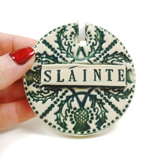Slainte Ornament Ireland Decor Irish Ornament St. Etsy
