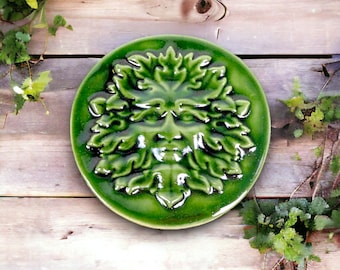 Green Man Wall Tile, Spirit of the Forest, Plant Spirit