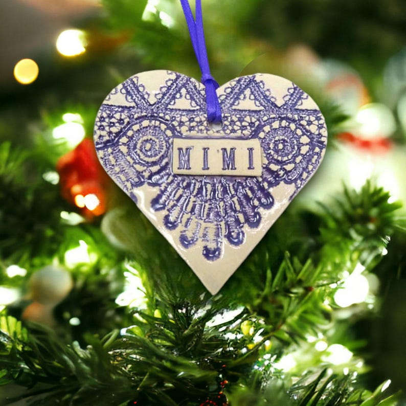 Mimi Ornament, Tree Ornament, Pregnancy Reveal, New Grandmother, Baby Announcement, Christmas Ornament, New Grandparent Purple