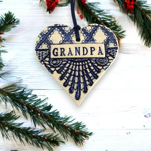 Adorno para abuelo, regalo para abuelos, regalo para el Día del Padre, cumpleaños del abuelo, primera Navidad, amigo invisible