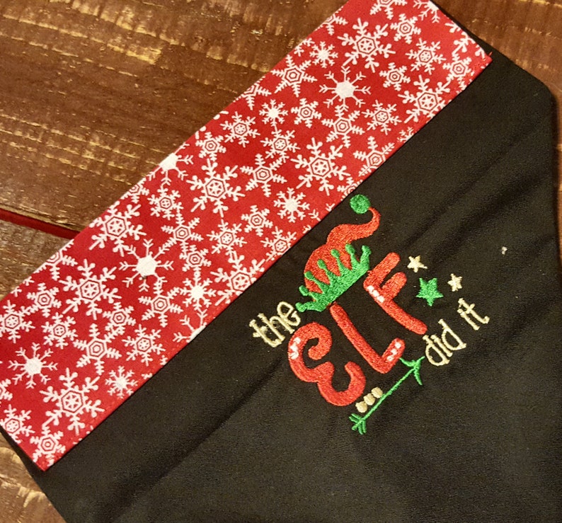 Christmas Dog Bandana!! The Elf Did It