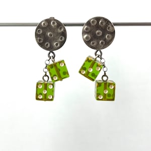 Vintage Bakelite dice earrings