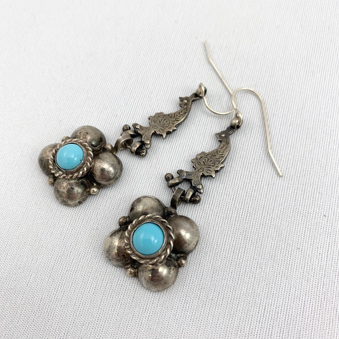 Reworked Mexican Silver Earrings - Etsy