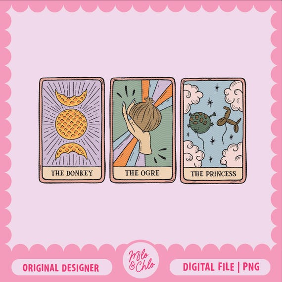 Shrek Tarot PNG | Funny Ogre PNG | Universal Studios Inspired File | Sublimation File