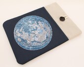 Macbook Pro sleeve, Moon Map, Macbook Air case, padded laptop cover, Macbook Retina padded sleeve, computer cover, 11 in, 13 in, 15 in, 17in