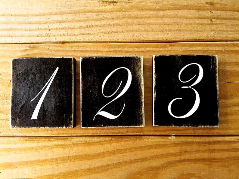 Wedding Table Numbers - Rustic - Gothic - Boho - Cottage - Wood ...