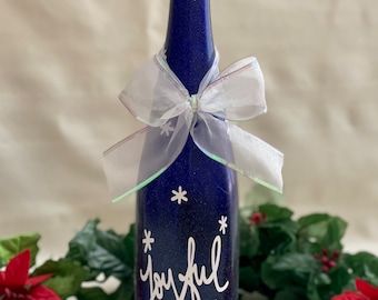 Wine Bottle Joyful Theme and cork lights