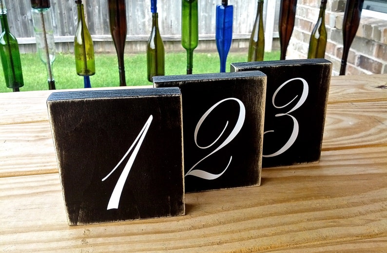 Wedding Table Numbers - Rustic - Gothic - Boho - Cottage - Wood ...