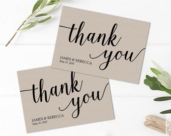 gold wedding thank you card template editable thank you cards etsy
