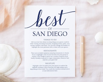 Navy Wedding Itinerary Template / Destination Wedding Weekend Itinerary / Things to Do Wedding Welcome Bag Note