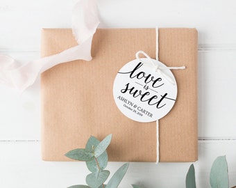 Love is Sweet Tags / Bridal Shower Favor Tags / Rustic Wedding Thank You Tags Printable