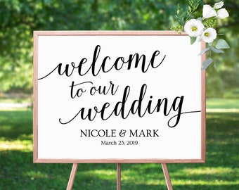 Welcome Wedding Signs / Wedding Welcome Sign / Welcome to Wedding Template / Welcome Sign Wedding Printable