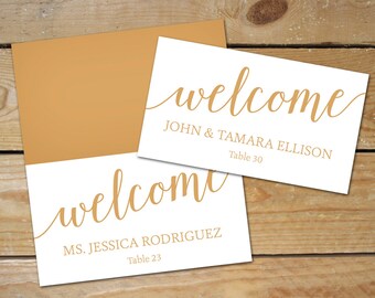 Items Similar To Printable Name Cards Wedding Diy Editable