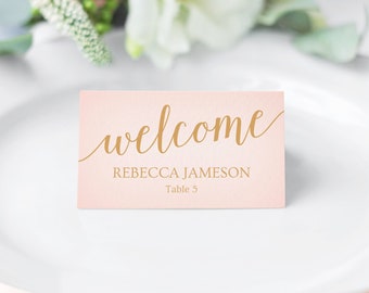 Purple Place Cards Template / Purple Wedding Name Cards / DIY | Etsy