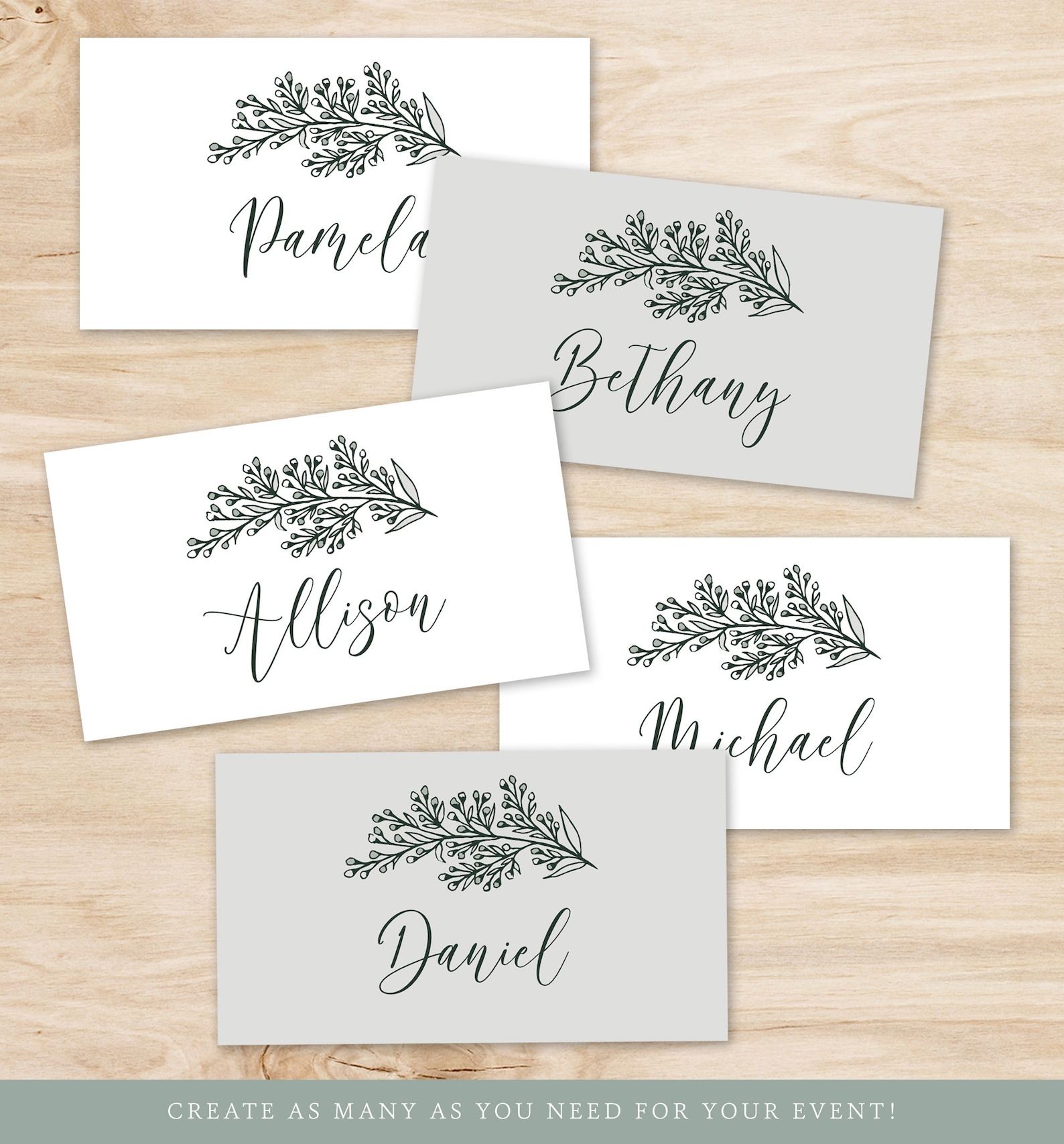 Christmas Gift Tags Printable Place Cards Editable Christmas - Etsy