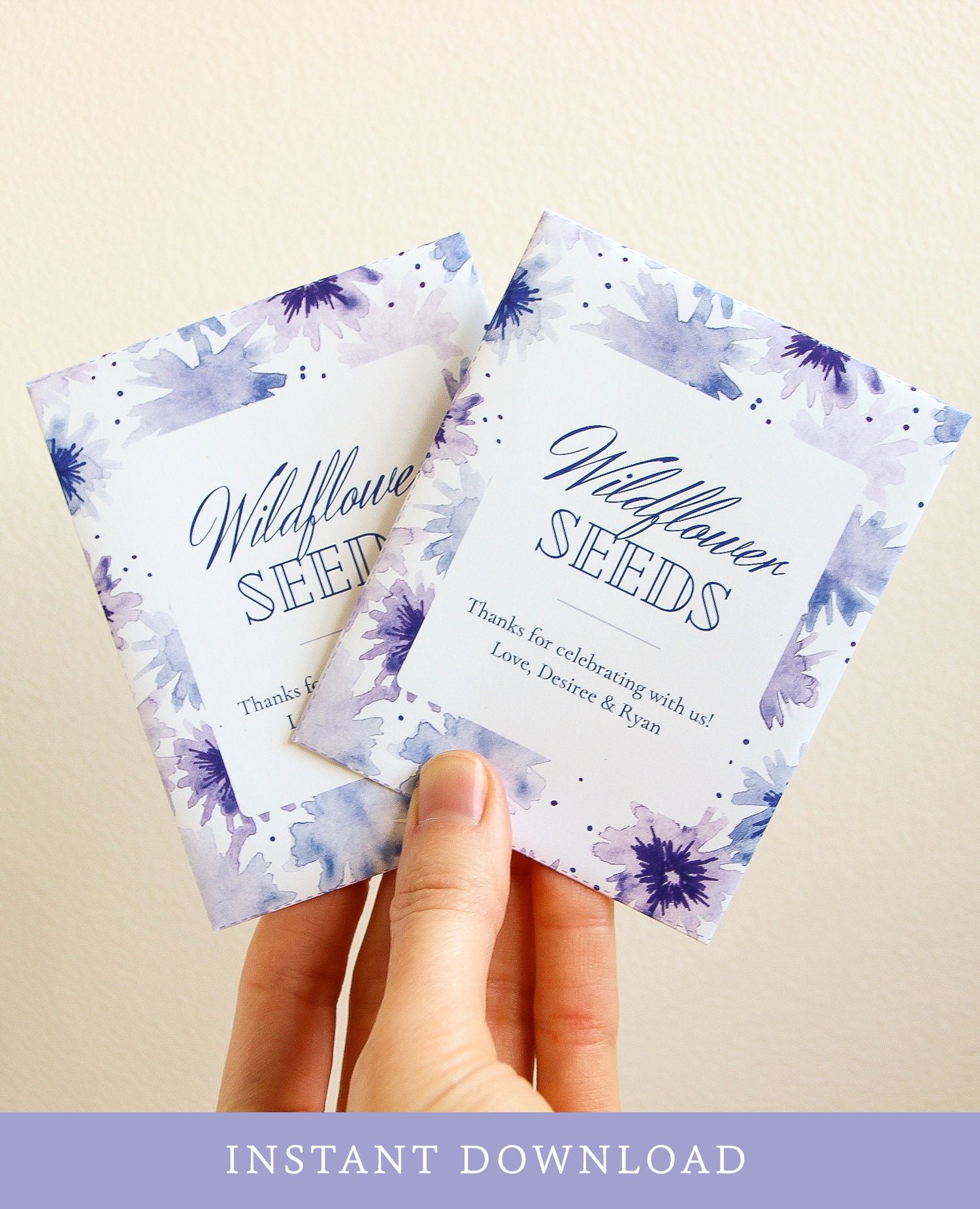 wedding seed packets template seed envelopes for bridal etsy