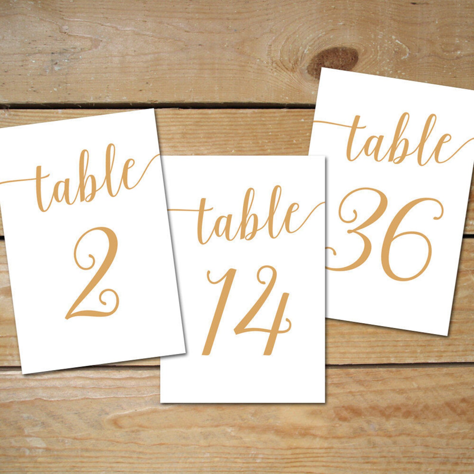 Gold Table Numbers Printable 140 Caramel Gold Wedding Table Etsy