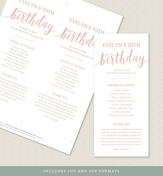Sample Formal Birthday Party Programs Online Course Flyer Template