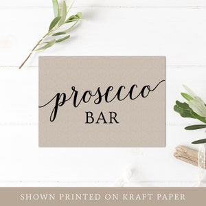 Prosecco Bar Sign, Wedding Ideas, Prosecco Sign Printable for Wedding ...