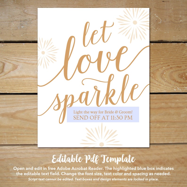 let-love-sparkle-sign-template-gold-wedding-signs-printable-etsy