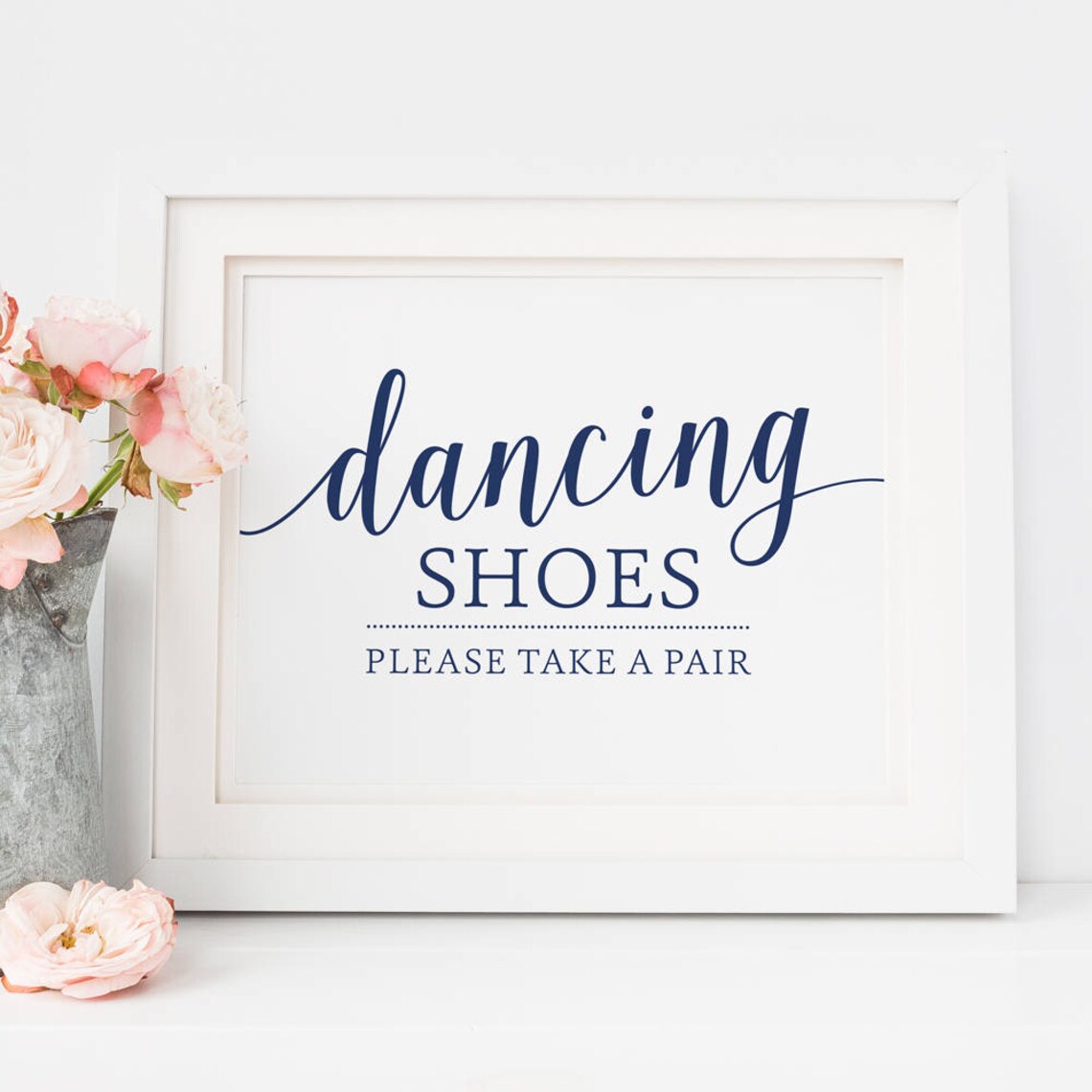 Dancing Shoes Sign Navy Wedding Flip Flop Sign Printable Etsy