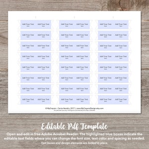 Editable Toothpick Flag Template / Favor Flags, Drink Straw Flags Printable / Toothpick Flags ...