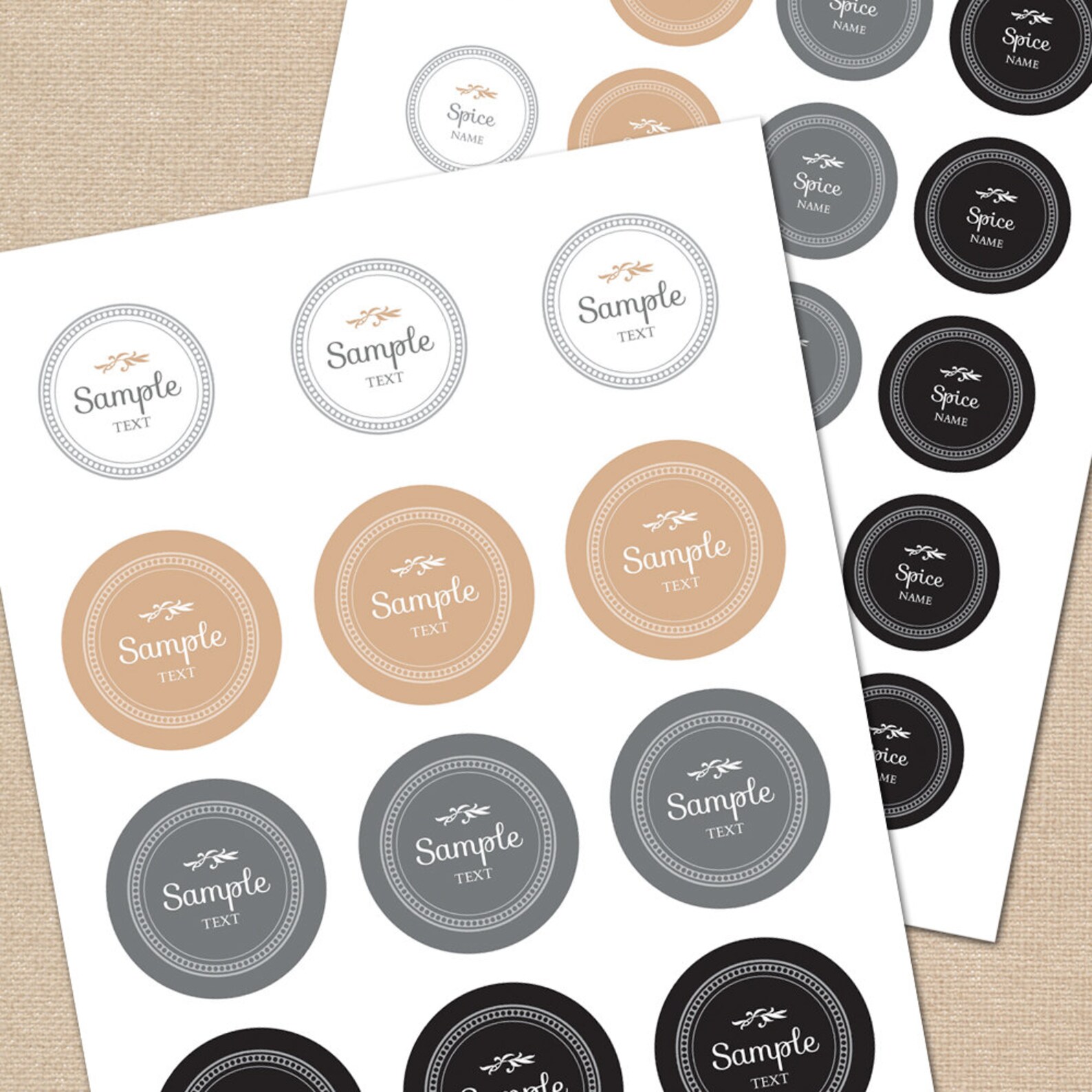 Editable Spice Labels Printable // DIY Printable Kitchen Labels ...