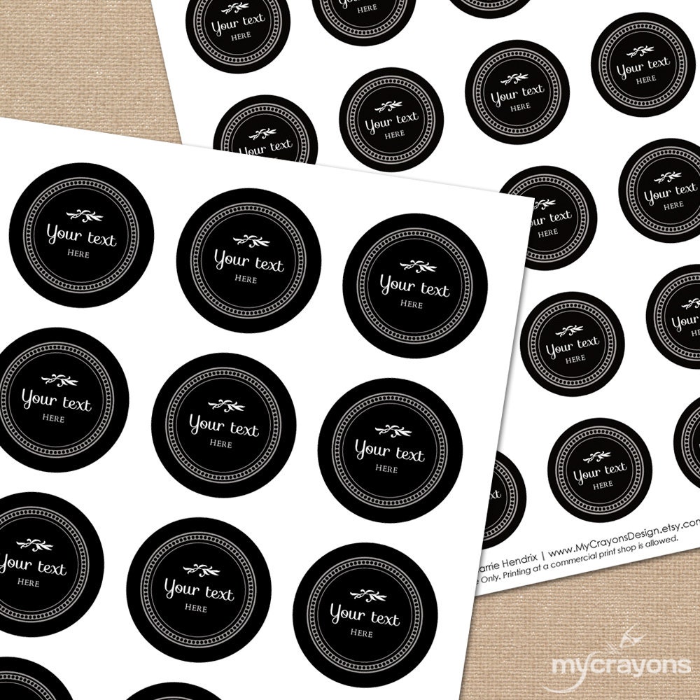 Editable Spice Labels Printable // DIY Kitchen Decor Black // - Etsy