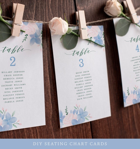 Wedding Seating Chart Cards