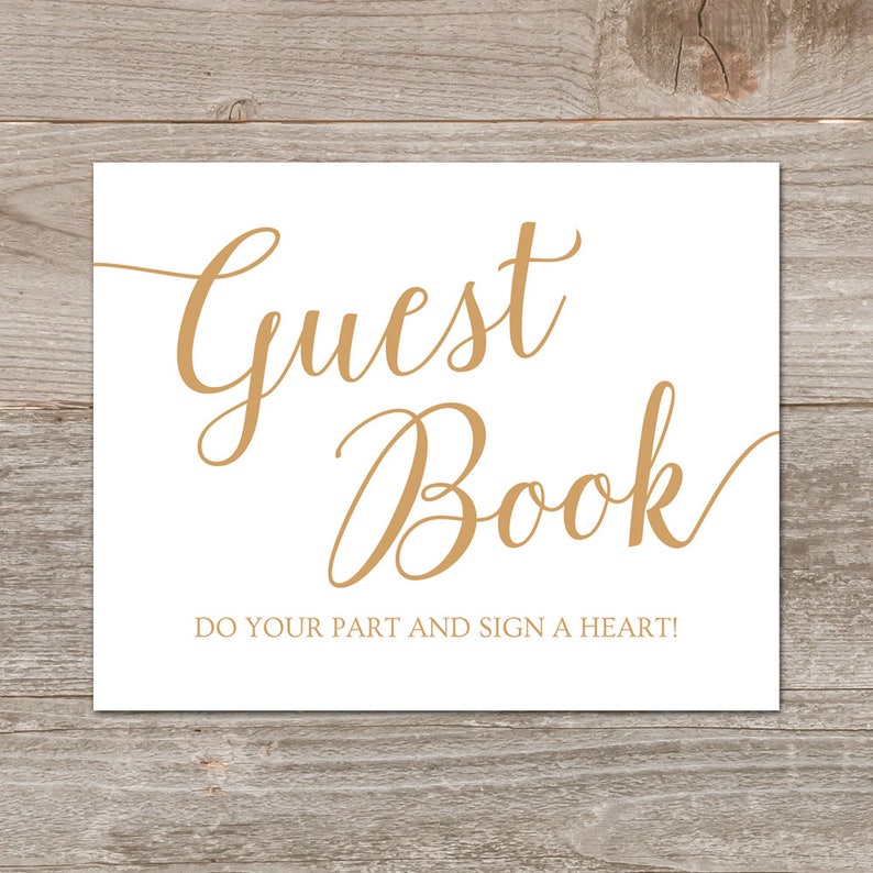 Printable Guest Book Alternative Sign / Editable Wedding Sign Etsy