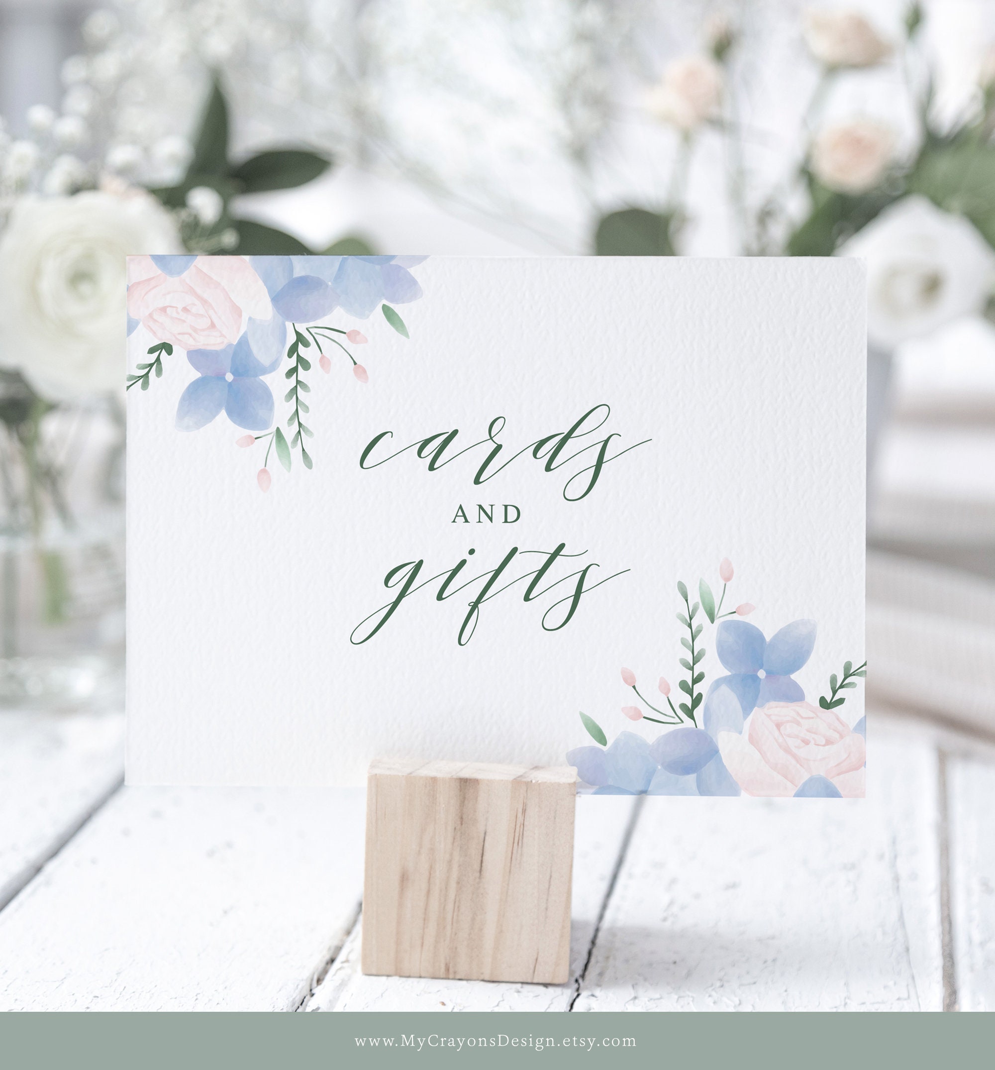 Gift Table Sign Cards and Gifts Sign Bridal Shower Gifts | Etsy