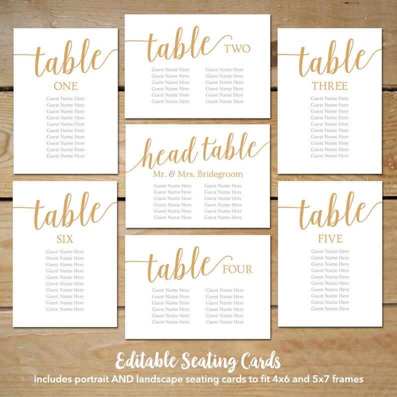 Wedding Seating Plan Cards Template Chart Image 0