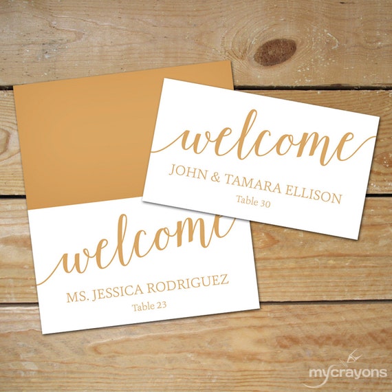 Bella Script Wedding Place Cards Printable Place Cards Diy Etsy