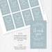 Rustic Thank You Tags, Gift Tag Template, Dusty Blue Wedding Favor Tags ...