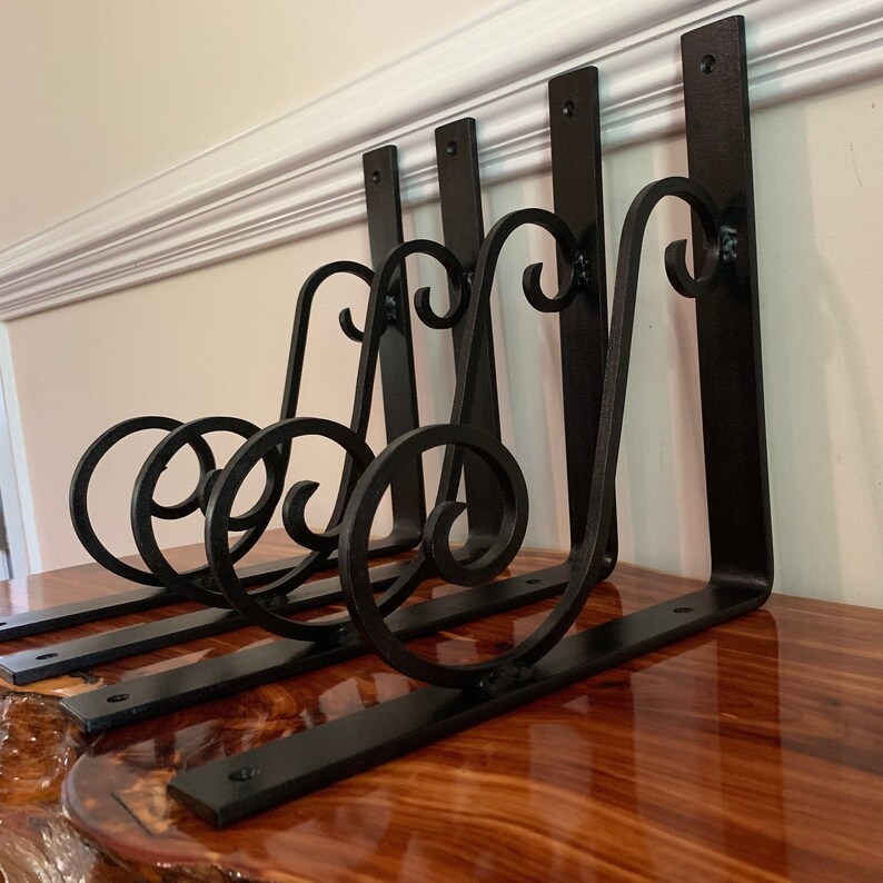 Two 2 12x12 Heavy Metal Brackets For Book Shelves Etsy