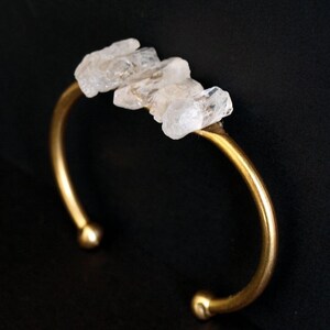 Quartz and Gold Bangle, Quartz Bracelet