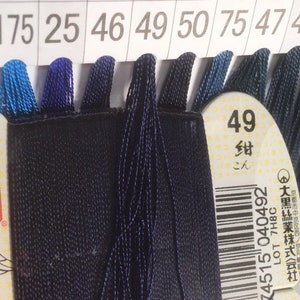 Garn aus japanischer Seide zum Handnähen / 40 Meter : Farbnummer 49 / navy