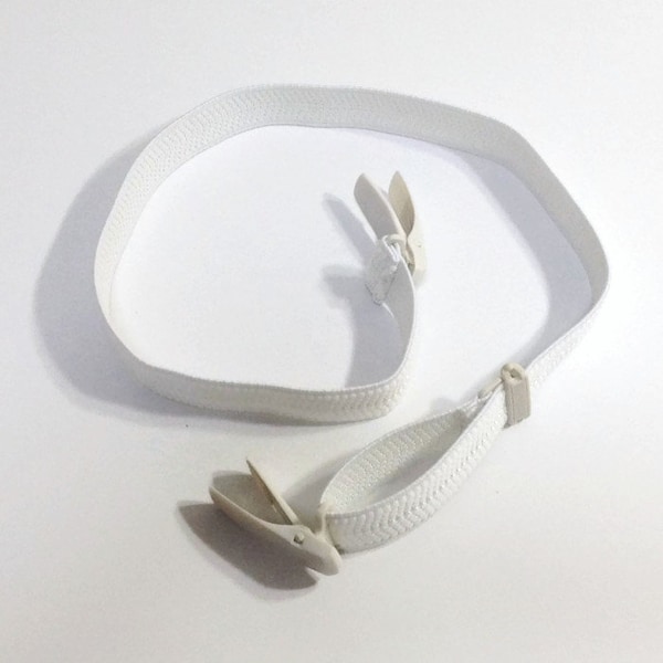 Korin belt for kitsuke ( white ) / useful tool for  wearing kimono beautifully , elastic belt with clips