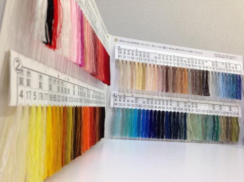 May include: A color chart with rows of thread samples in various colors. The chart is labeled with numbers and includes the text "4 17 5 176 17 16 6 5 2 3 1 8 1 5 2 8".