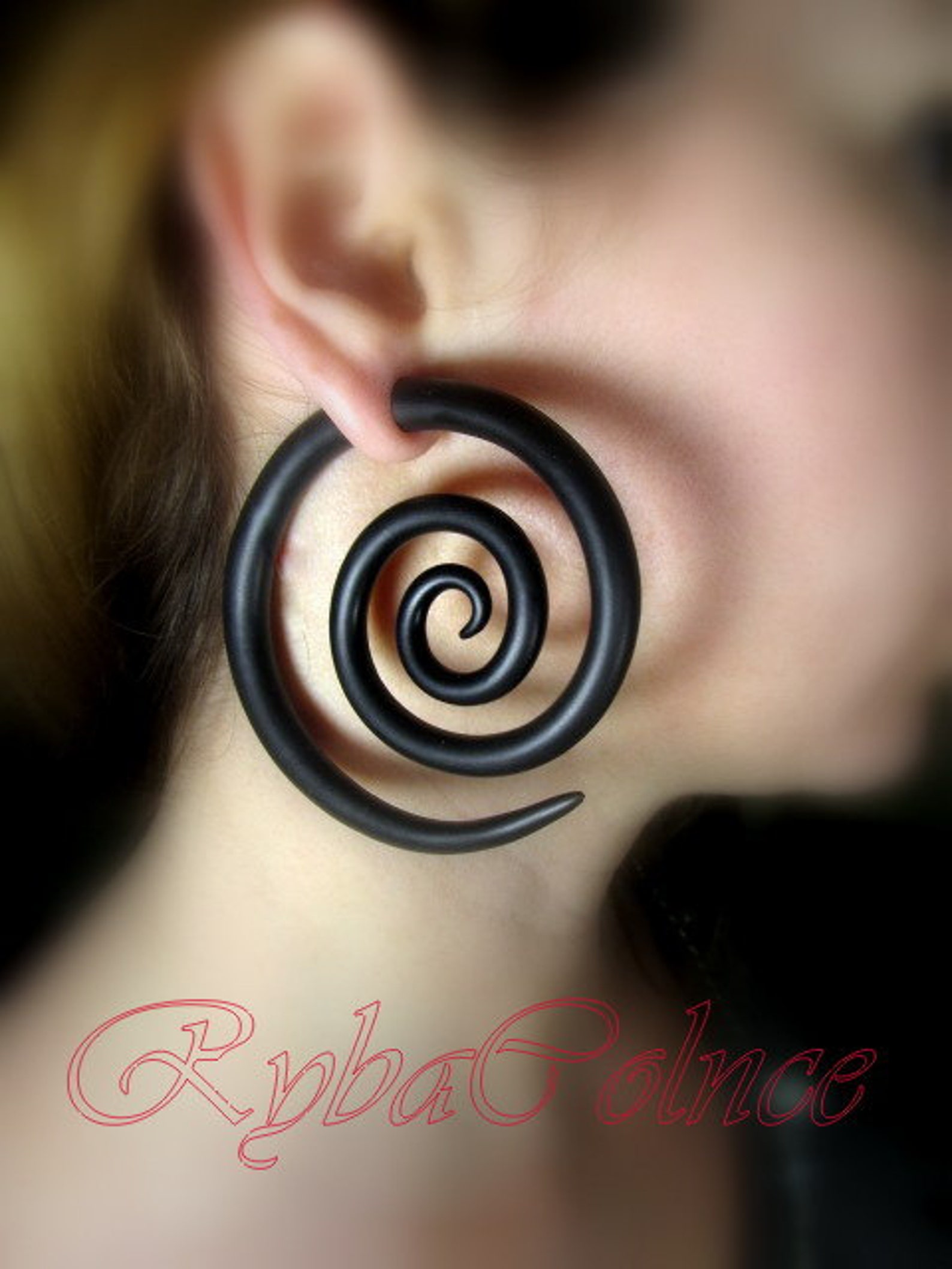 Fake ear gauges Faux gauges /Gauge earrings /spiral gauge/ Etsy