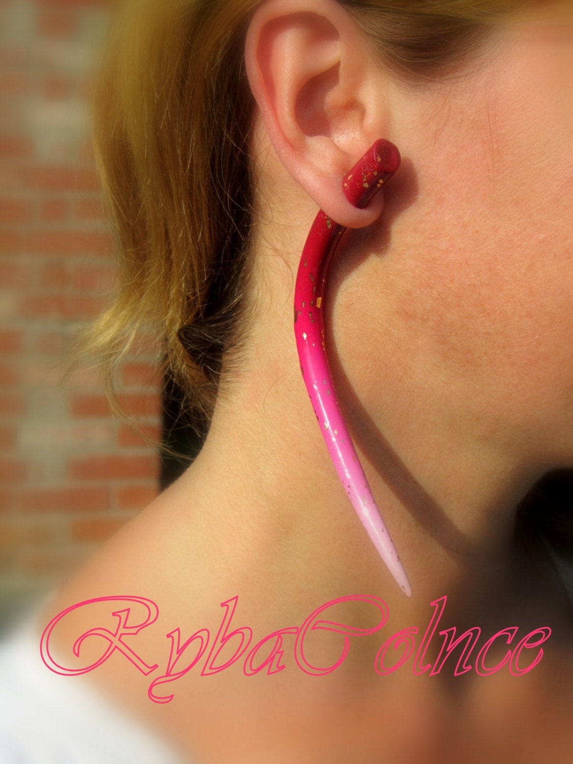 Fake ear gauges The Sparkles Faux gauges /Gauge earrings Etsy