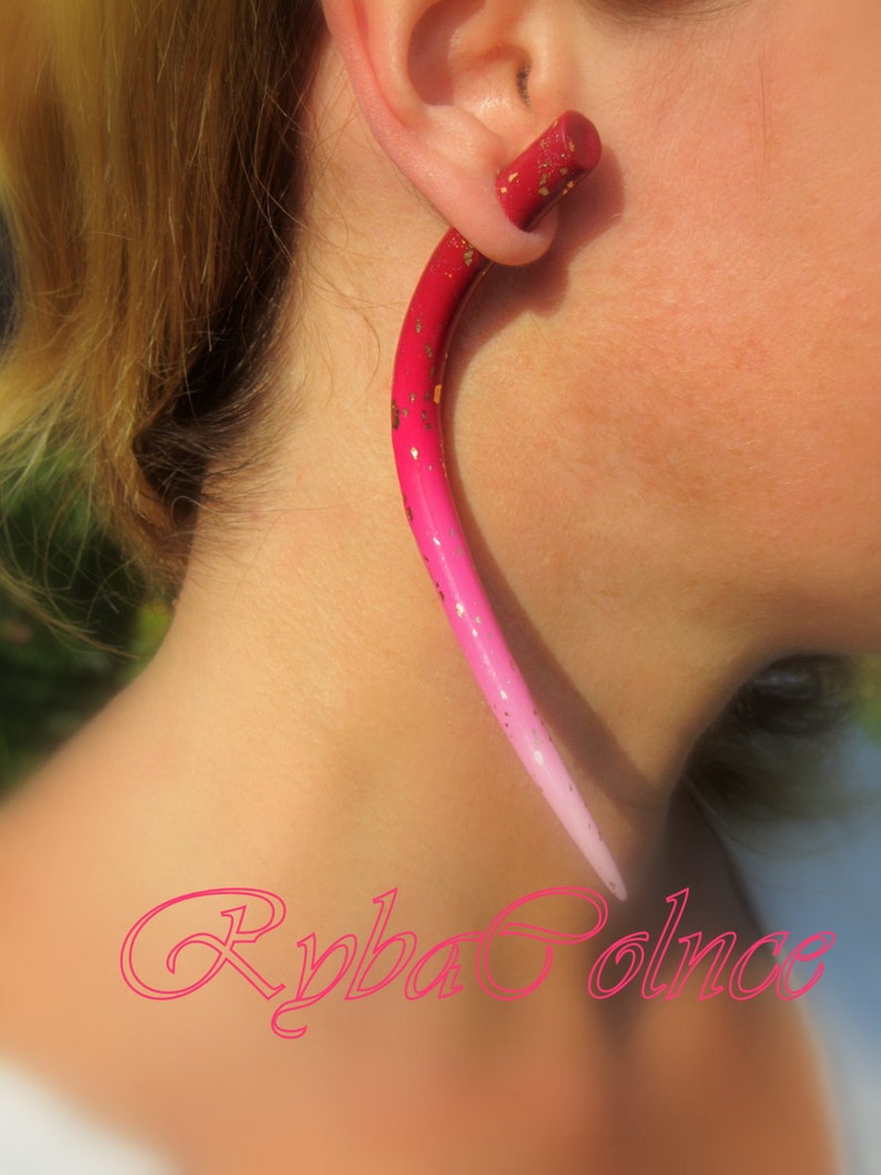 Fake ear gauges The Sparkles Faux gauges /Gauge earrings Etsy