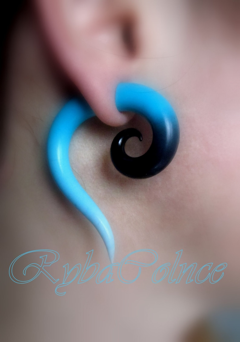 Fake ear gauge / Faux gauge/Gauge earrings / fake piercing Etsy