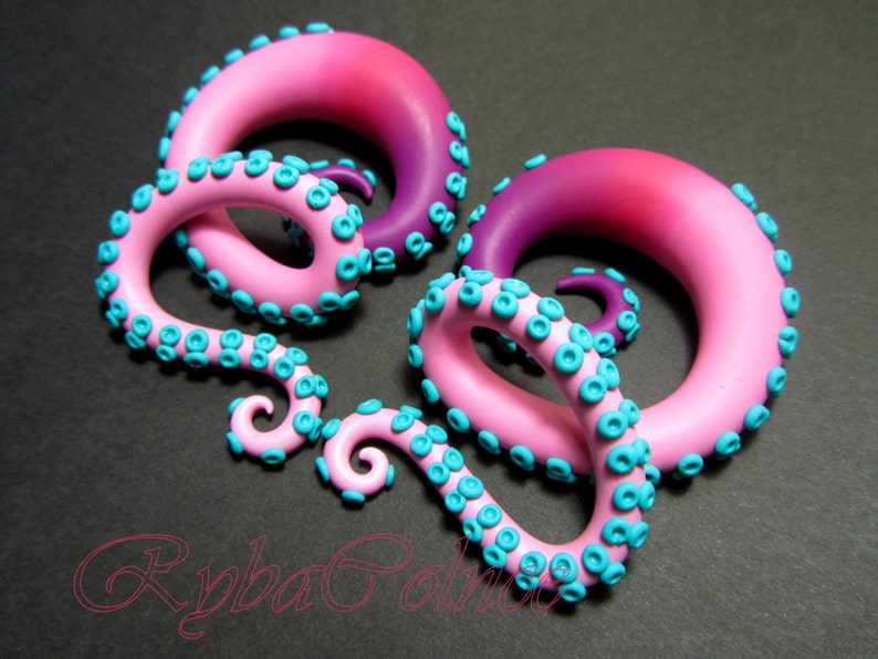 Gauges The Pastel Goth /Fake ear gauge/ Earrings 8g 6g 4g Etsy